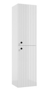 Kúpeľňový stĺp skrinka závesné lamely praktická ryhovaná 140x35cm biela