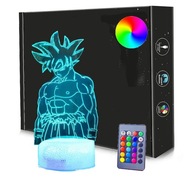 3D LED lampa Son Goku DRAGON BALL + PILOT