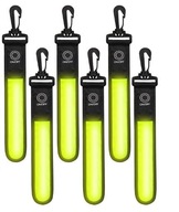 ODBLASKI ŚWIECĄCE LED ZESTAW 6 SZT ŻÓŁTE ZAWIESZKA