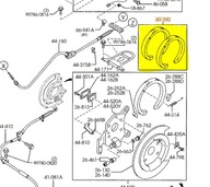 Szczęki Hamulcowe Hamulca Ręcznego Mazda MPV