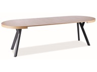 Rozkladací jedálenský stôl DOMINGO dub/čierna 100-250cm jedáleň SIG