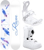 Zestaw Snowboard RAVEN Mia White 153cm + buty Pearl Atop + wiązania FT360