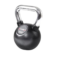 HANTLA kettlebell 10kg OGUMOWANA chromowana rączka