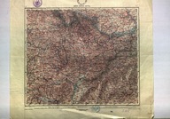 CIESZYN,OPAWA,NITRA. Mapa pogranicza Cesarstwa Niemieckiego i Austro-Węgier