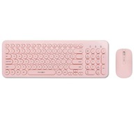Mysz i klawiatura Reinston USB 2.4 GHz Różowy Zestaw bezprzewodowy