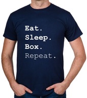 koszulka EAT SLEEP BOX REPEAT prezent