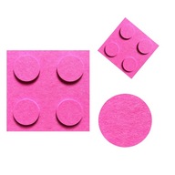 Filc építőkockák falra panelek LEGO építőkockák 30x30 rózsaszín
