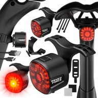 MOCNA CZERWONA TYLNA LAMPKA ROWEROWA LED 6 trybów tył tyłu 100 godzin pracy