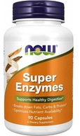 NOW Foods Super Enzymes 90 kapsúl Tráviace enzýmy