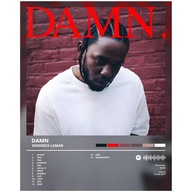 Plagát 50x40 obal albumu Kendrick Lamar DAMN raper americký album