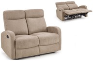 Sofa Rozkładana do Salonu Fotel Wypoczynkowy Dwuosobowy Oslo 2S Beżowy