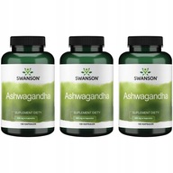 3x Swanson Ashwaganda (żen-szeń indyjski) 450 mg