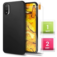 Etui do Motorola Moto E20 / E30 / E40 / E20S (Czarne, Matowe, Slim) + SZKŁO