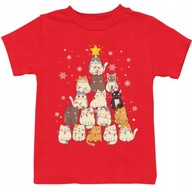 Gyerek póló karácsonyi mikulás Mikulás MACSKA CICA AJÁNDÉK 140