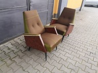 2 Fotele Design Vintage PRL Mid-century Brutalizm