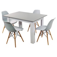 Zestaw stół Modern WG 4 krzesła Milano jasno szare