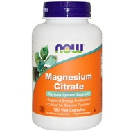 NOW Magnesium Citrate 120vegcaps REGULUJE PRÁCU SRDCA POSILŇUJE KOSTI