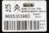 CITROEN C5 III module seat control unit left driver´s 9665363980