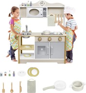 Kuchnia Drewniana z Akcesoriami Duża Zabawkowa kuchenka Dla Dzieci Typ A