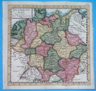 1784 MAPA POLSKA ŚLĄSK POMORZE Gdańsk Poznań Wrocław Gorzów Wlkp Szczecin