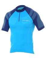 Brubeck Koszulka rowerowa unisex kr. rękaw z suwakiem lazurowy/niebieski XS