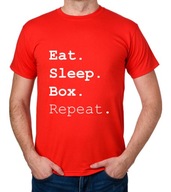 koszulka EAT SLEEP BOX REPEAT prezent