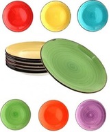 Rainbow Talerz Ceramiczny Kolorowy Design 6 szt