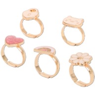 Šperky pre deti s darčekovou taškou – 5 kusov prsteňov