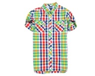 TOMMY HILFIGER COLORFUL SHIRT CHECK MŁODZIEŻOWA KOSZULA W KRATKĘ 170