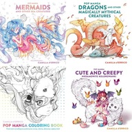 Pop manga coloring book PAKIET 4 kolorowanek