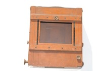 Starý drevený fotoaparát Alfred Bruckner solid antik