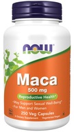 NOW Foods MACA koreň 500 mg POSILNENIE libida PAMÁT 250 vcaps USA