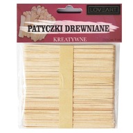 DREVENÉ KREATÍVNE PATYČKY prírodné 93x10x2 mm - 50ks