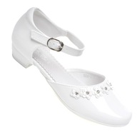 Dievčenské lodičky biele spoločenské topánky Badoxx 32