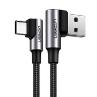 UGREEN KABEL PRZEWÓD USB - USB-C KĄTOWY 3A 0.5M ŁADOWANIE I TRANSFER DANYCH