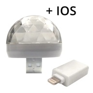 Samochód Auto USB DJ RGB Mini Kolorowa muzyka Dźwięk LED USB-C Apple Holiday