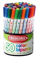 Fibracolor obojstranné perá 50 kol. Bipunta flama