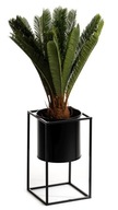 Kvetinový stojan na rastliny 40 cm čierny kov LOFT