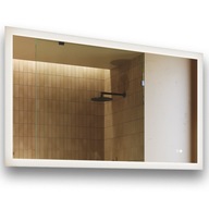 Jednoduché LED zrkadlo 120 x 70 dotykové, duálne LED, vykurovacia podložka