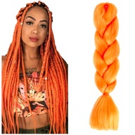 Syntetické vlasy pre vrkoče Dlhé 120 cm - Oranžové