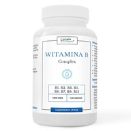 Vitamín B komplex B1 B2 B3 B5 B6 B7 B9 B12 120tab