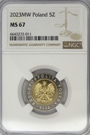 5 złotych 2023 - NGC MS67 MAX