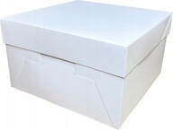 Karton Pudełko na tort Kartonowe Opakowanie 26x26x15cm BIAŁE WYSOKIE