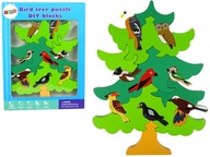 Drevené Strom Vtáky Lesné DIY Kocky Drevené