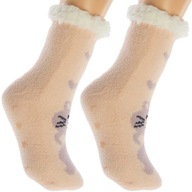 Ponožky Detské zimné Hrubé ABS Medvedík 32-35