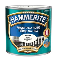 HAMMERITE Farba na hrdzu 0,7L BIELA POLOMAT