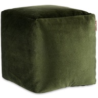 PUFA ZAMATOVÁ zelená 30x30 do obývacej izby PUF sedák mäkký pohodlný