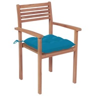 Záhradné stoličky, 2 ks, svetlo modré vankúše