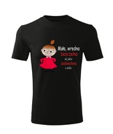 Koszulka T-shirt dziecięca D515 MAŁA MI WREDNA BEZCZELNA czarna rozm 110