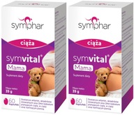 Symvital Mama kwas foliowy żelazo DHA CIĄŻĄ 2x60k